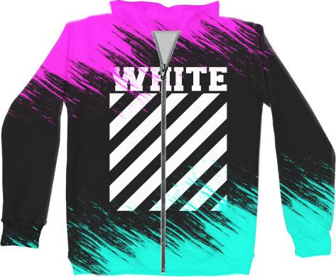 Kids' Zip-through Hoodie 3D - Off White (4) - Mfest