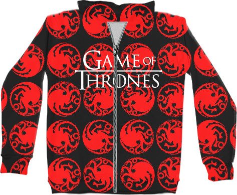 Unisex Zip-through Hoodie 3D - Game of Thrones (2) - Mfest