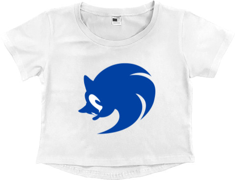 Women's Cropped Premium T-Shirt - Sonic (1) - Mfest