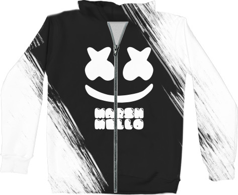 Unisex Zip-through Hoodie 3D - Marshmello 3 - Mfest