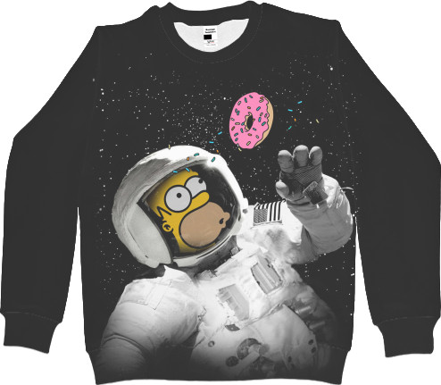 Kids' Sweatshirt 3D - Гомер в космосе - Mfest