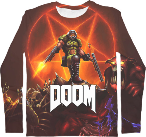 Men's Longsleeve Shirt 3D - DOOM 2 - Mfest