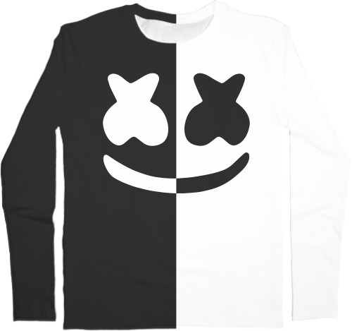 Men's Longsleeve Shirt 3D - Marshmello 1 - Mfest