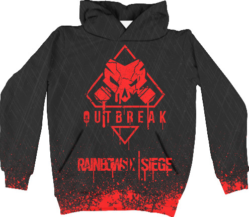 Unisex Hoodie 3D - RAINBOW SIX SIEGE OUTBREAK - Mfest