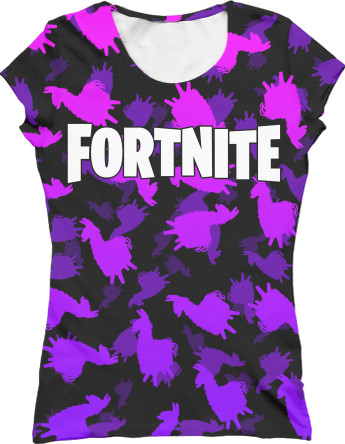 Women's T-Shirt 3D - Fortnite (Лама) - Mfest