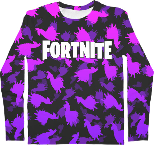 Men's Longsleeve Shirt 3D - Fortnite (Лама) - Mfest