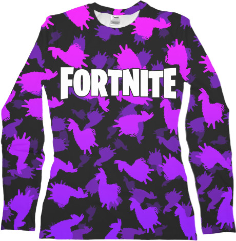 Women's Longsleeve Shirt 3D - Fortnite (Лама) - Mfest