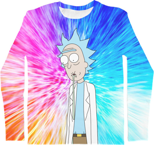 Kids' Longsleeve Shirt 3D - Rick and Morty - Mfest