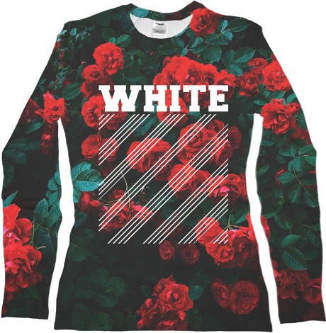 Women's Longsleeve Shirt 3D - OFF White (1) - Mfest