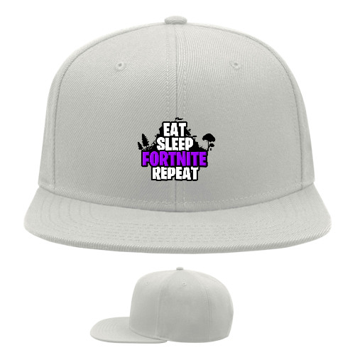 Snapback Baseball Cap - Eat Sleep Fortnite Repeat - Mfest