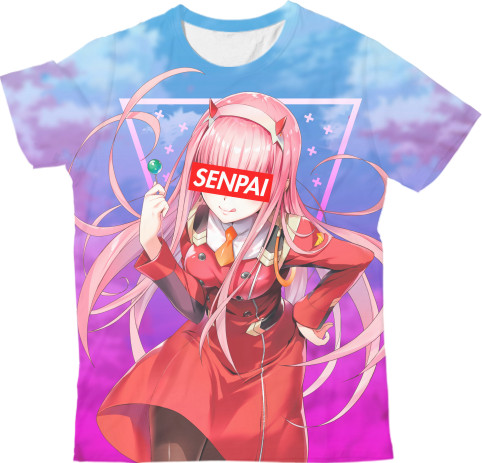 Kids' T-Shirt 3D - Anime (Senpai 5) - Mfest