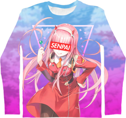 Men's Longsleeve Shirt 3D - Anime (Senpai 5) - Mfest