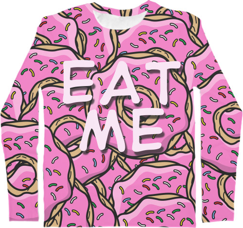 Men's Longsleeve Shirt 3D - EAT ME (Пончик) - Mfest