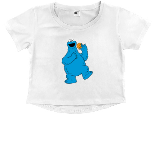 Kids' Premium Cropped T-Shirt - Cookie Monster - Mfest