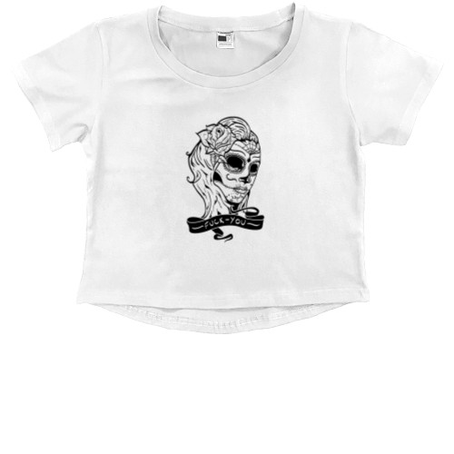 Kids' Premium Cropped T-Shirt - Fuck You (1) - Mfest