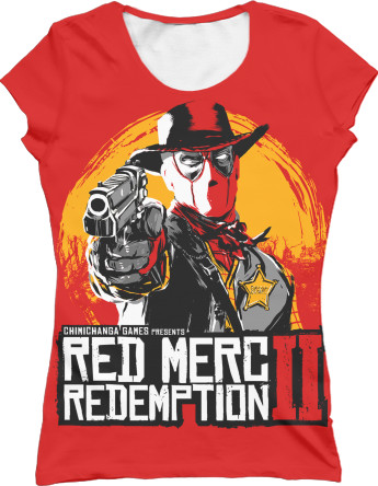 Women's T-Shirt 3D - Red Dead Redemption 2 (DeadPool) - Mfest