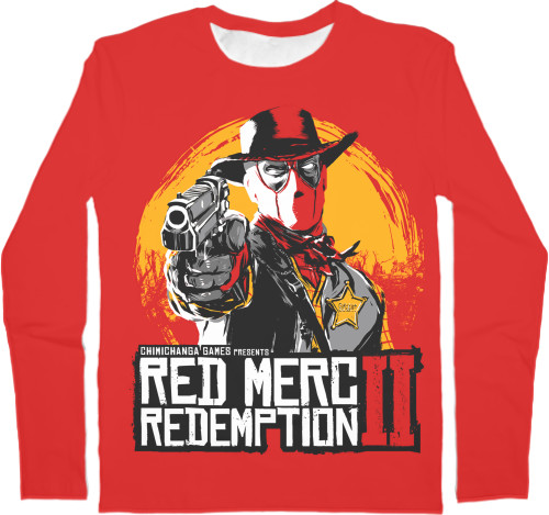 Men's Longsleeve Shirt 3D - Red Dead Redemption 2 (DeadPool) - Mfest