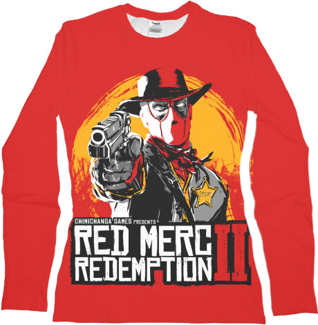 Women's Longsleeve Shirt 3D - Red Dead Redemption 2 (DeadPool) - Mfest