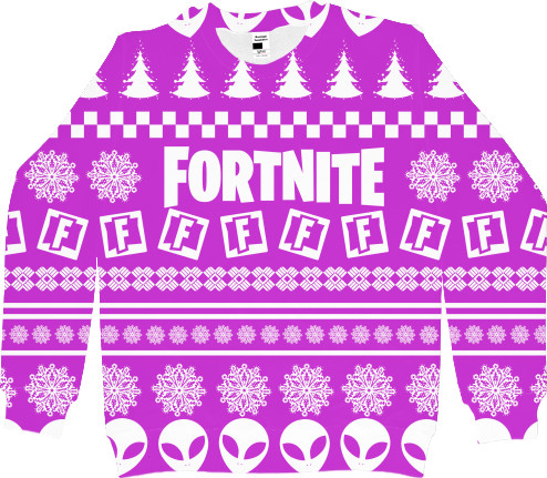 Men's Sweatshirt 3D - Новогодний Fortnite - Mfest