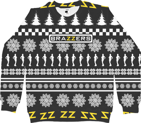 Men's Sweatshirt 3D - Новогодний Brazzers - Mfest