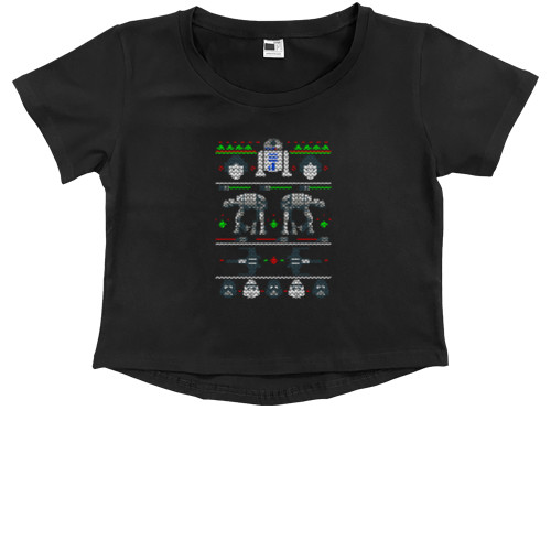 Kids' Premium Cropped T-Shirt - Star Wars (Новый Год) - Mfest