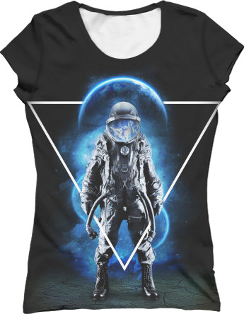 Women's T-Shirt 3D - Космонавт (1) - Mfest