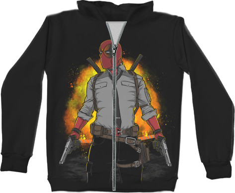 Unisex Zip-through Hoodie 3D - DeadPool (PUBG) - Mfest