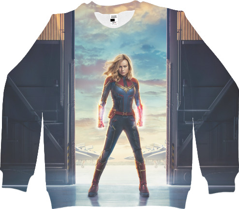 Women's Sweatshirt 3D - Капитан Марвел (1) - Mfest