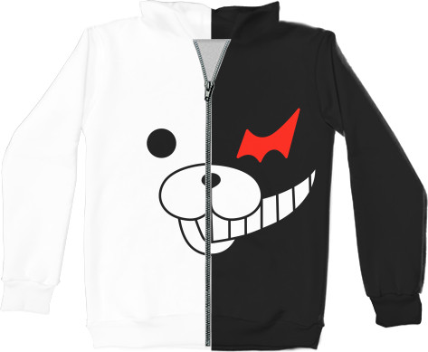 Unisex Zip-through Hoodie 3D - Школа отчаяния (Монокума) - Mfest