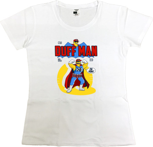 Women's Premium T-Shirt - Duff Man (1) - Mfest