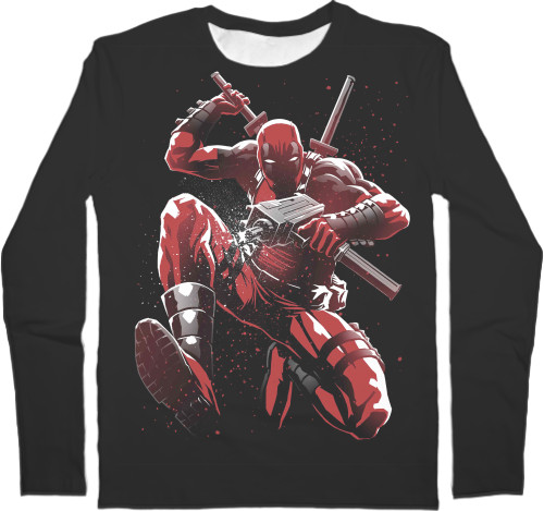 Men's Longsleeve Shirt 3D - Deadpool (2) - Mfest