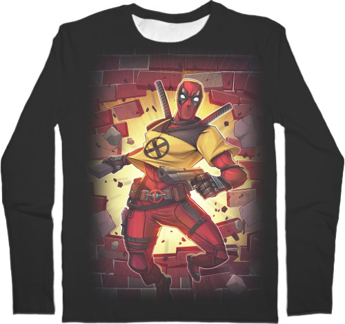 Men's Longsleeve Shirt 3D - Deadpool (1) - Mfest