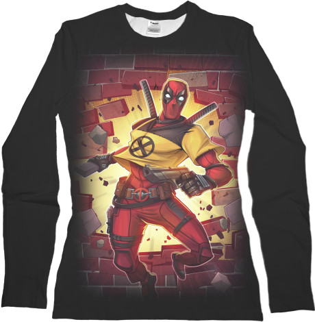 Women's Longsleeve Shirt 3D - Deadpool (1) - Mfest