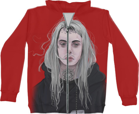 Unisex Zip-through Hoodie 3D - Ghostemane (1) - Mfest