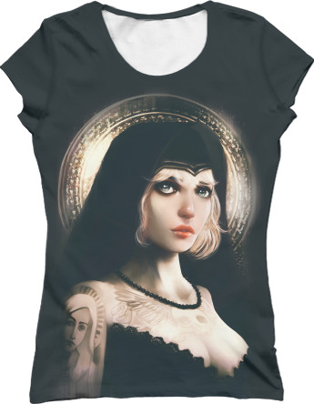 Women's T-Shirt 3D - Монашка (1) - Mfest