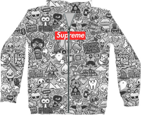 Kids' Zip-through Hoodie 3D - Supreme (4) - Mfest