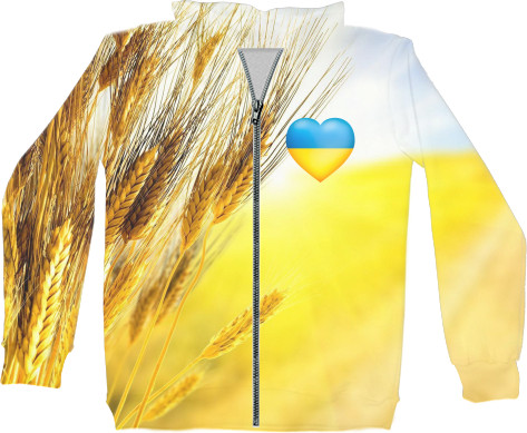 Kids' Zip-through Hoodie 3D - УКРАИНА [30] - Mfest