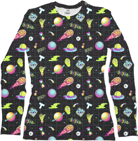 Women's Longsleeve Shirt 3D - RICK AND MORTY [6] - Mfest