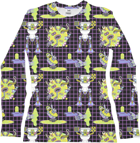 Women's Longsleeve Shirt 3D - RICK AND MORTY [5] - Mfest