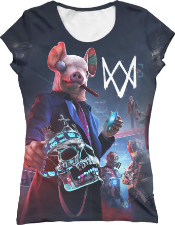 Women's T-Shirt 3D - WATCH DOGS [5] - Mfest