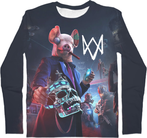 Men's Longsleeve Shirt 3D - WATCH DOGS [5] - Mfest