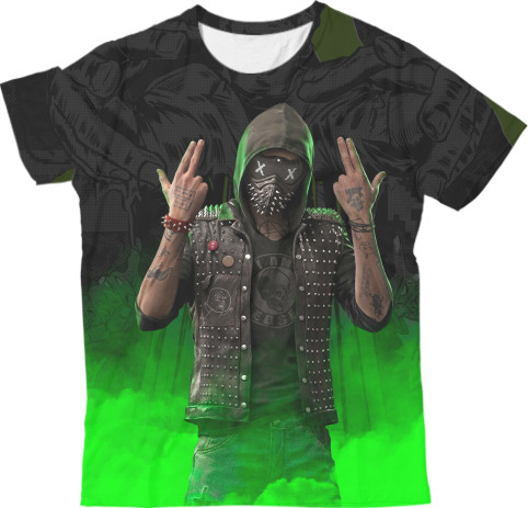 Kids' T-Shirt 3D - WATCH DOGS [1] - Mfest