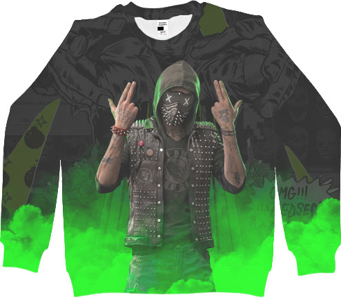 Men's Sweatshirt 3D - WATCH DOGS [1] - Mfest