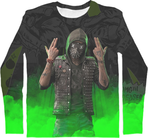 Men's Longsleeve Shirt 3D - WATCH DOGS [1] - Mfest