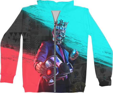 Unisex Zip-through Hoodie 3D - WATCH DOGS [2] - Mfest