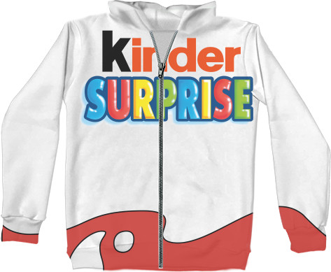 Kids' Zip-through Hoodie 3D - Kinder surprise - Mfest