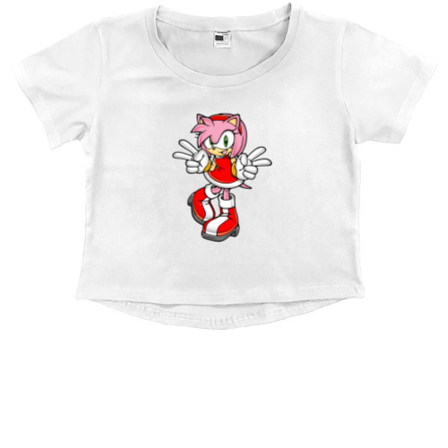 Kids' Premium Cropped T-Shirt - Amy Rose (2) - Mfest