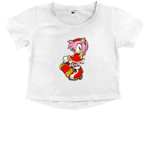 Kids' Premium Cropped T-Shirt - Amy Rose (1) - Mfest