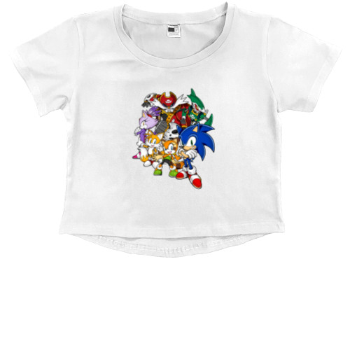 Kids' Premium Cropped T-Shirt - Sonic (11) - Mfest