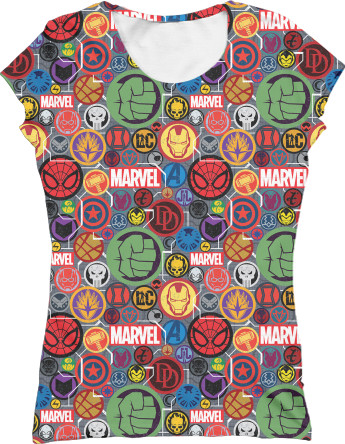 Women's T-Shirt 3D - MARVEL [4] - Mfest